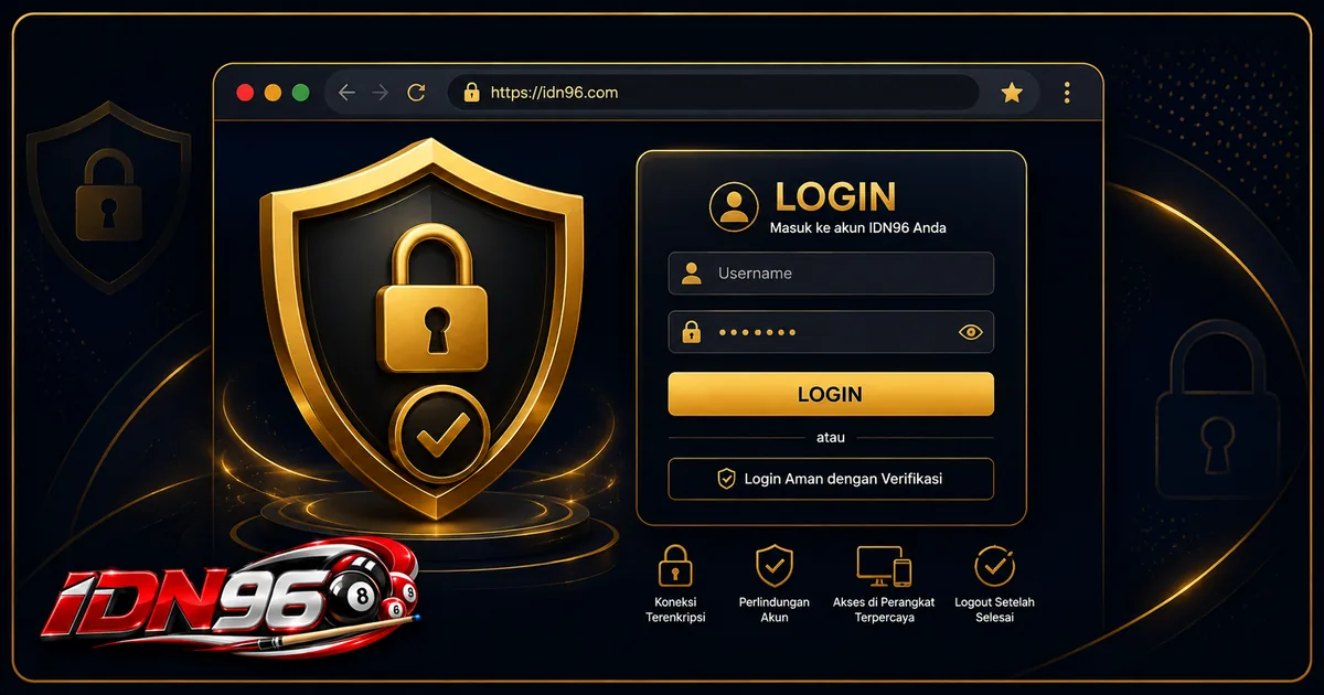 Cara login aman ke akun IDN96 — formulir masuk yang dilindungi