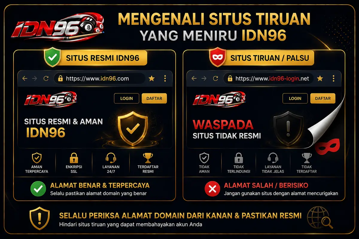 Membedakan situs IDN96 asli dari situs tiruan yang menyamar